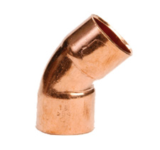 Joelho Cobre 45º soldar F/F