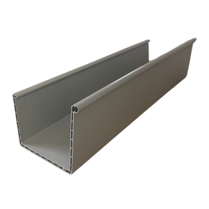 Caleira PVC Quadrada Dupla Parede TUBASA (4 metros) – Cinza Claro