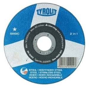 Disco corte TYROLIT BASIC aço e aço inox (PACK 25uni)